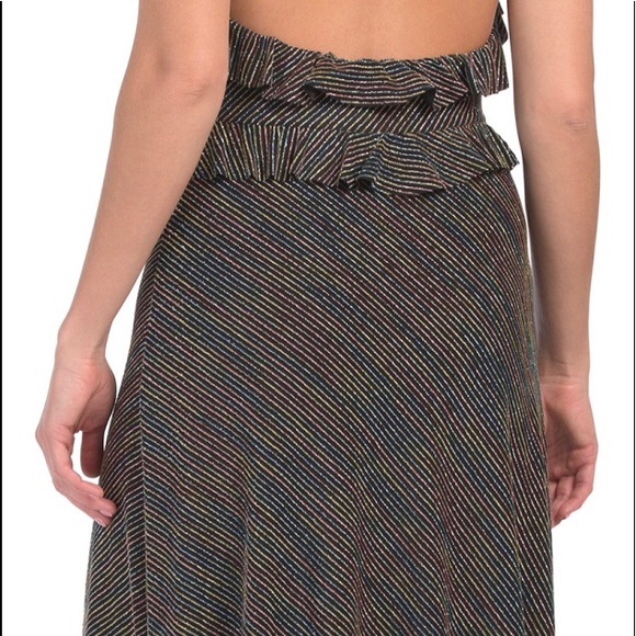 NWT Jill Jill Stuart Metallic Halter Gown - Picture 5 of 6